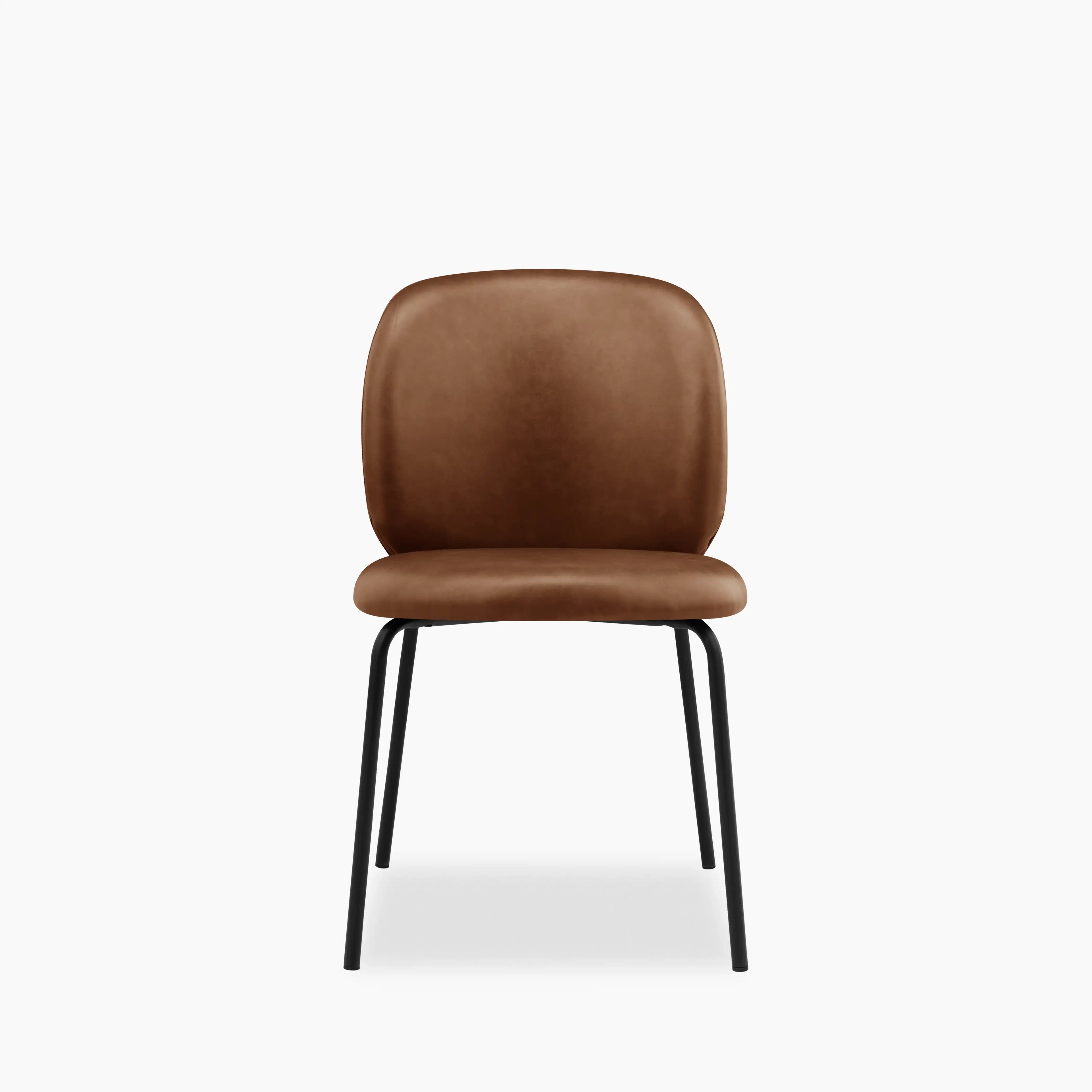 Harlow Dining Chair | Vintage Tan Faux Leather & Black