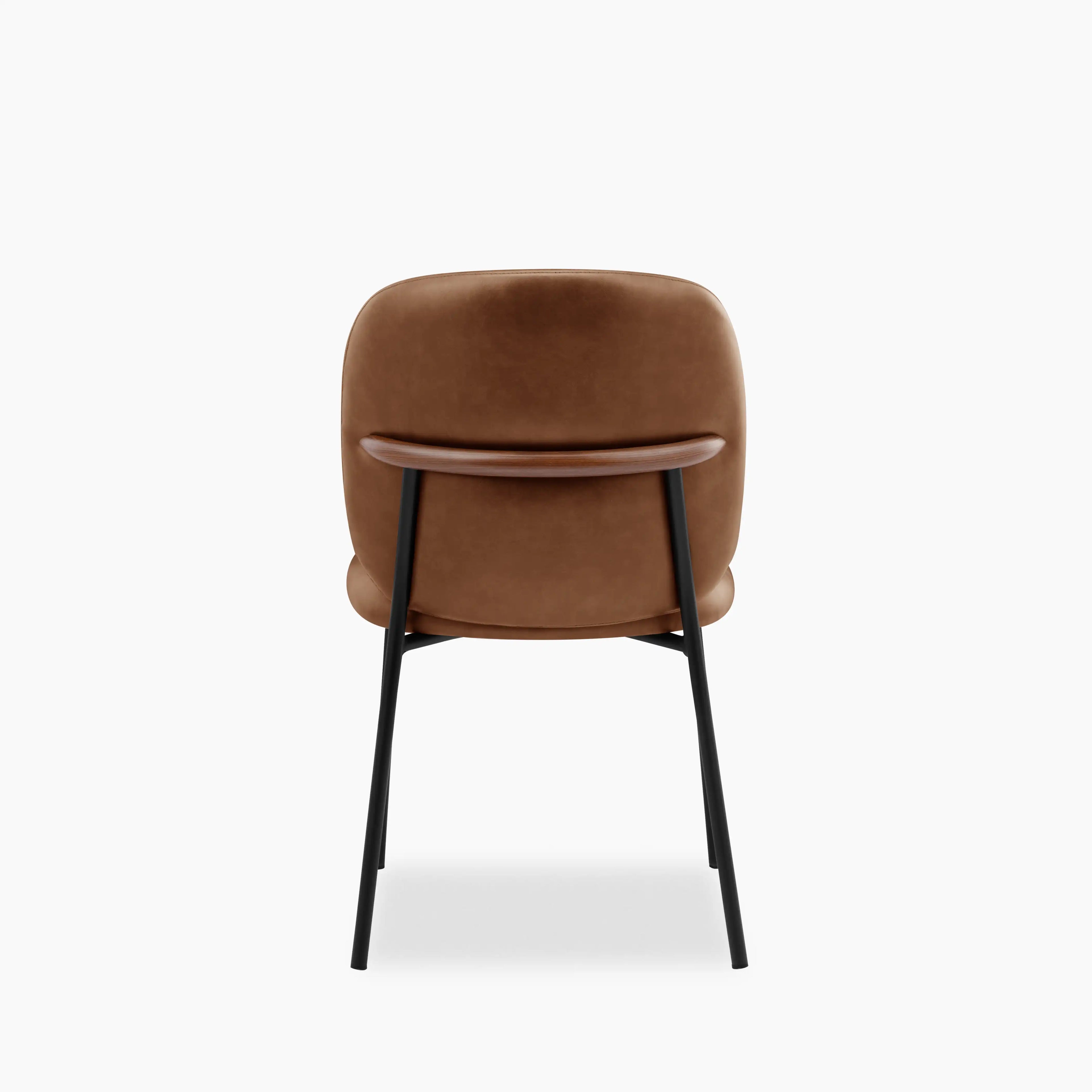 Harlow Dining Chair | Vintage Tan Faux Leather & Black