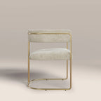 Juliana Carver Dining Chair | Speckled Stone Sustainable Boucle & Brass