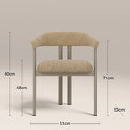 Arbor Carver Dining Chair | Speckled Latte Boucle & Latte