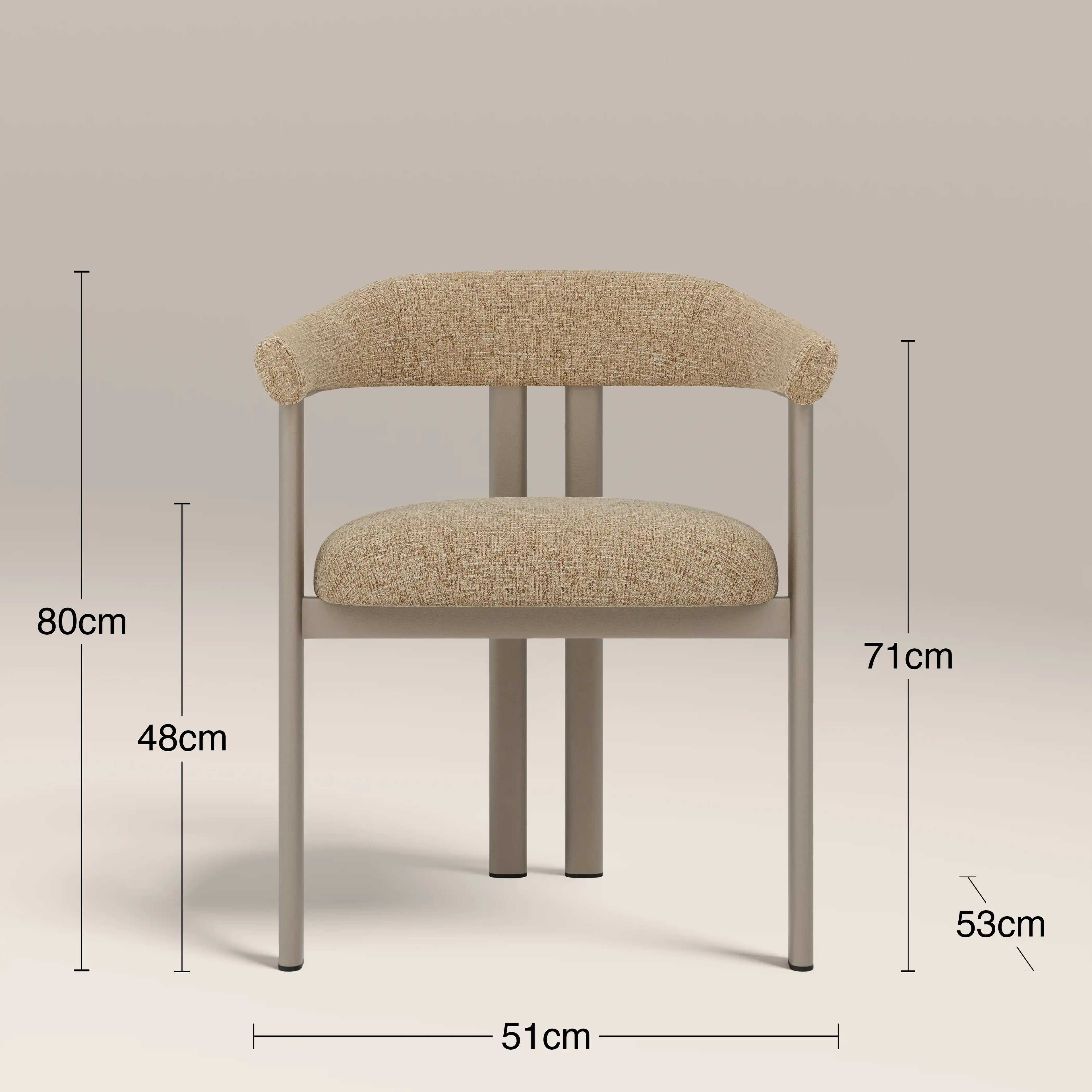 Arbor Carver Dining Chair | Speckled Latte Boucle & Latte