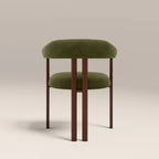 Arbor Carver Dining Chair | Olive Green Sustainable Velvet & Walnut