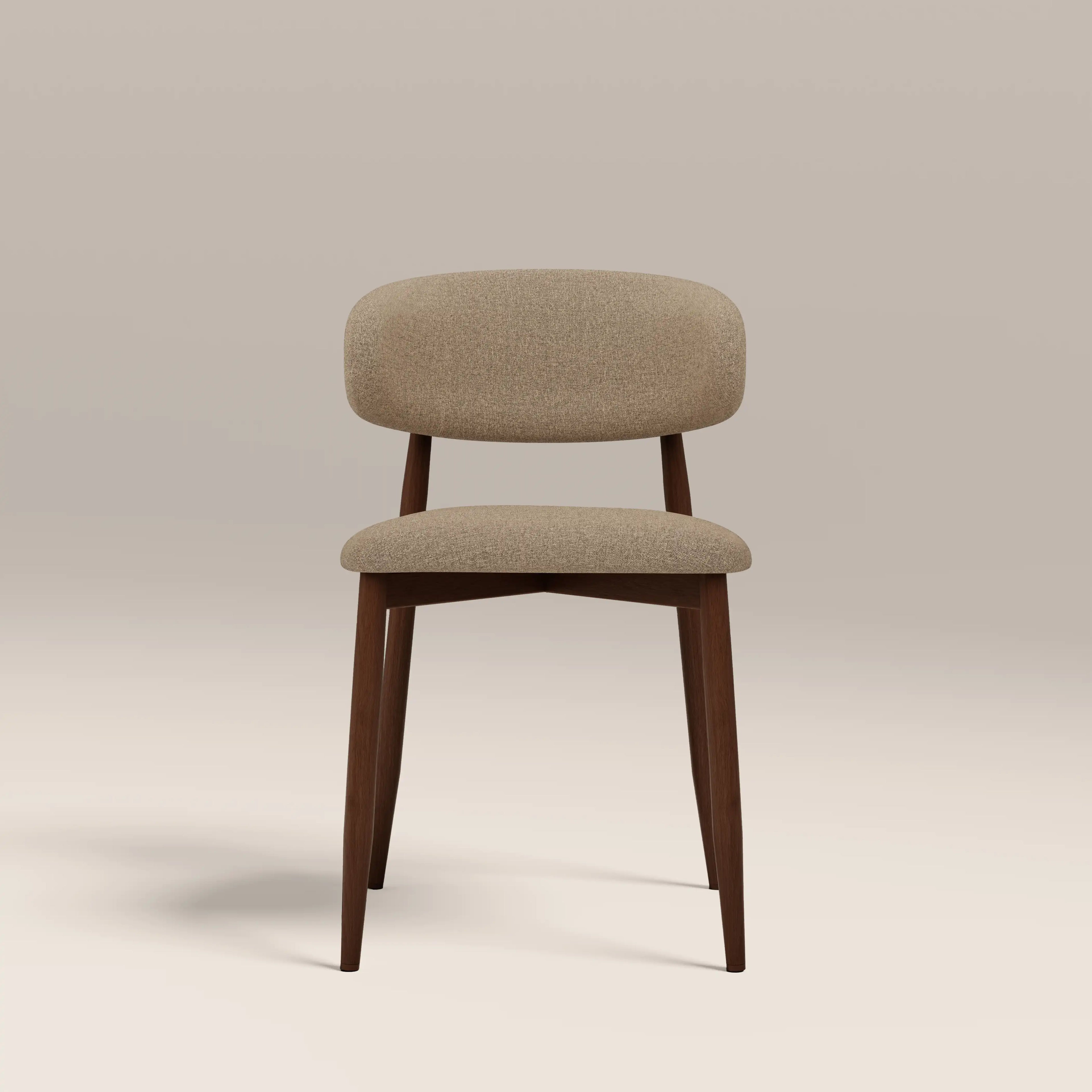 Halston Dining Chair | Latte Sustainable Fabric & Walnut