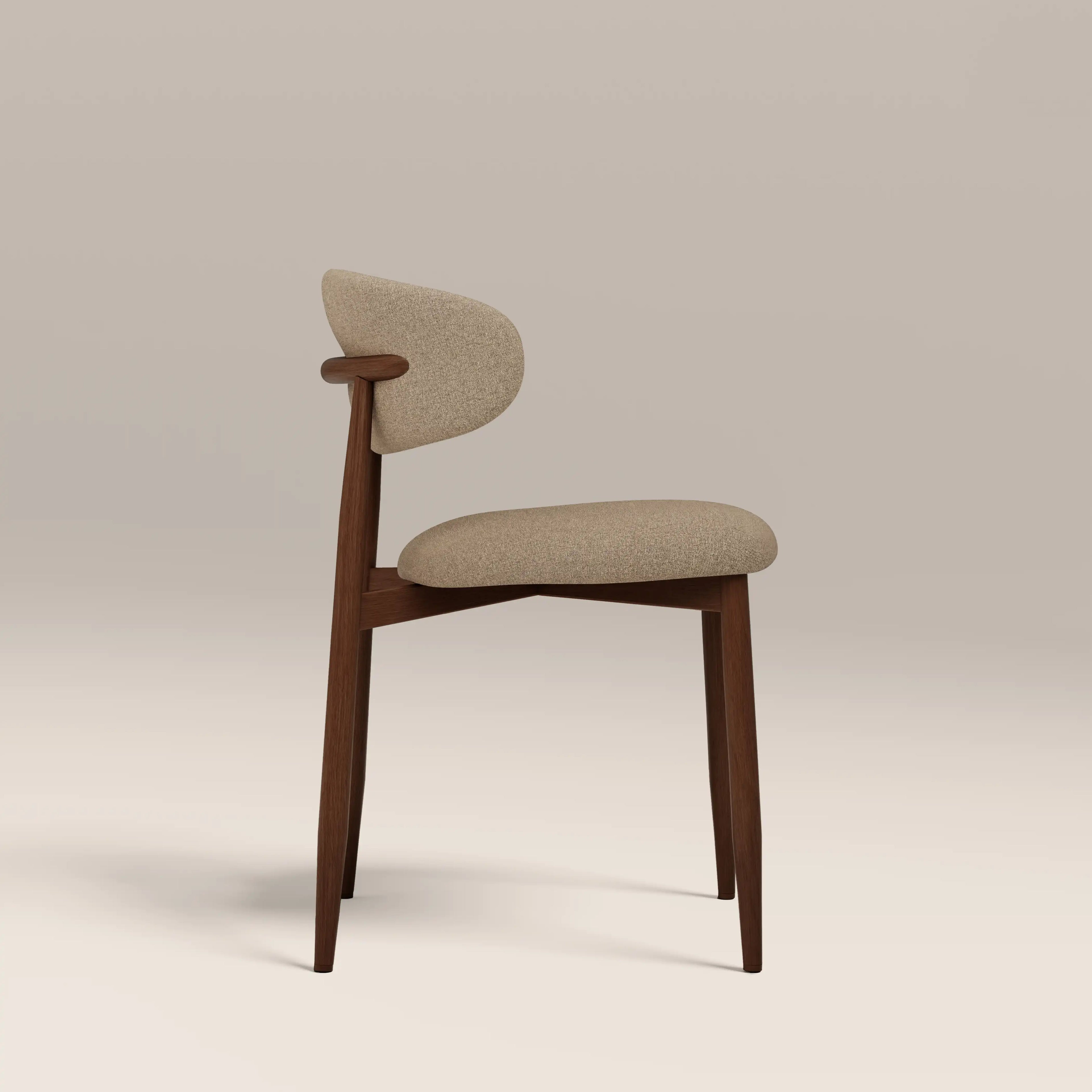 Halston Dining Chair | Latte Sustainable Fabric & Walnut