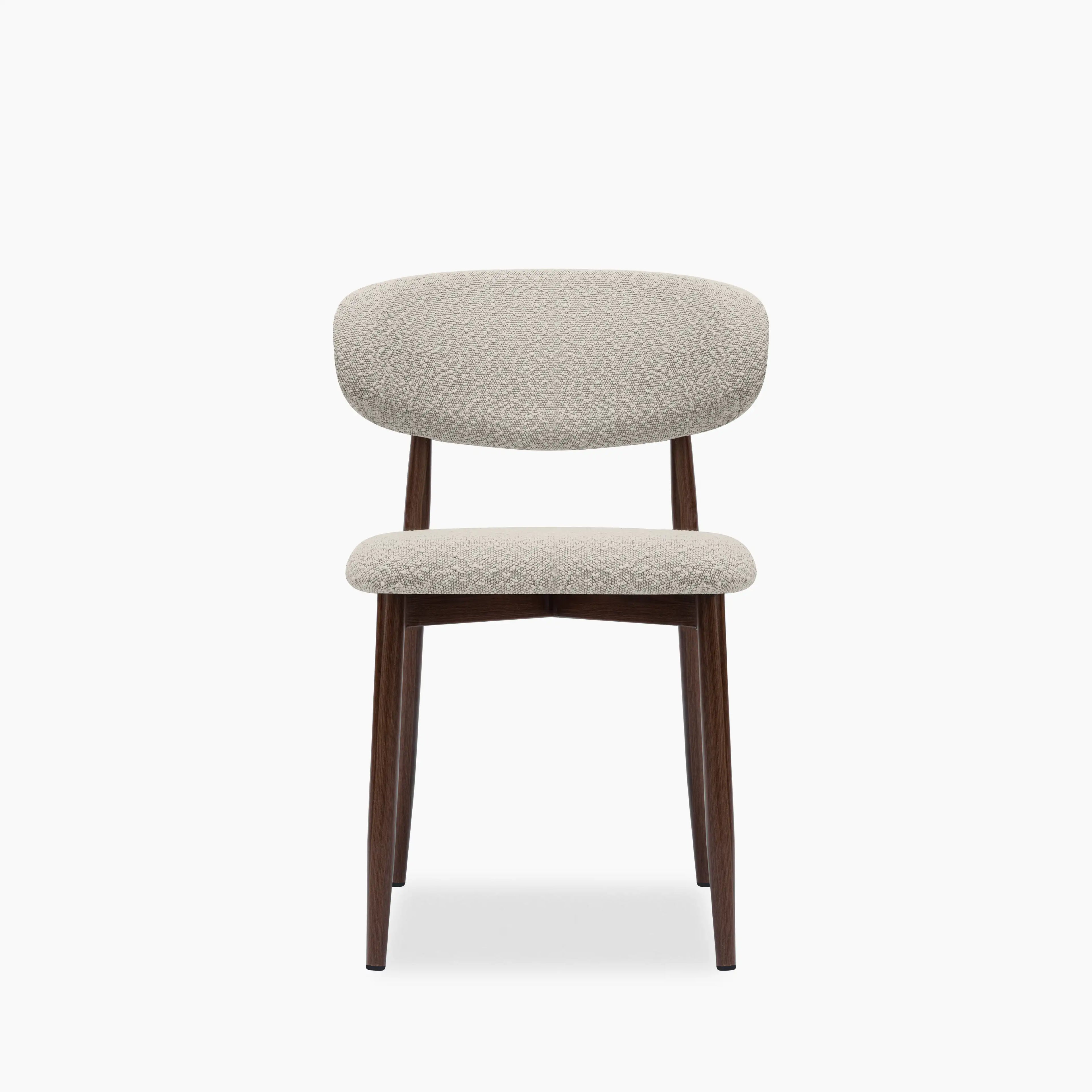Halston Dining Chair | Speckled Stone Sustainable Boucle & Walnut