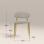 Halston Dining Chair | Speckled Stone Sustainable Boucle & Brass