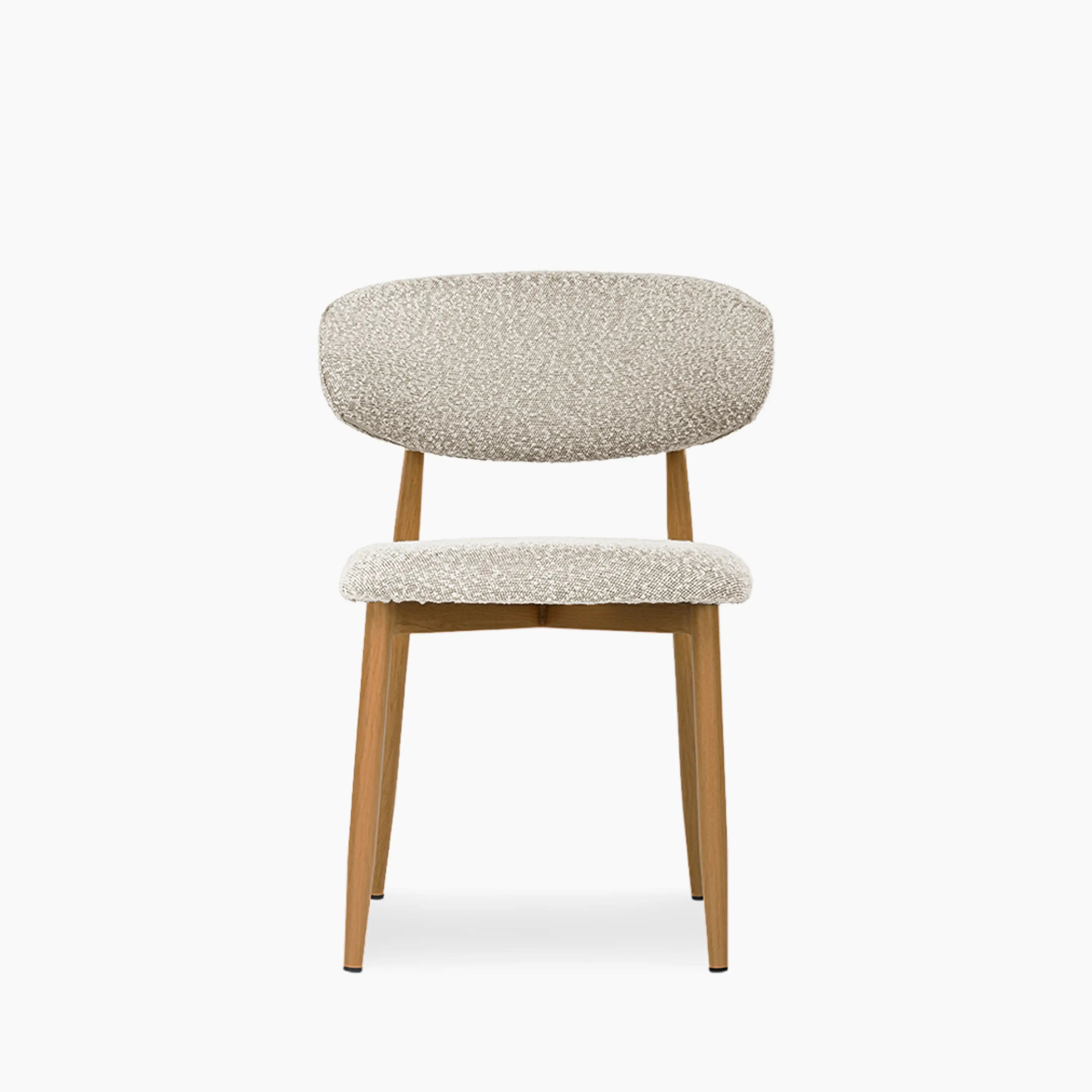 Halston Dining Chair | Speckled Stone Sustainable Boucle & Oak