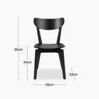 Roxby Wooden Dining Chair | Black
