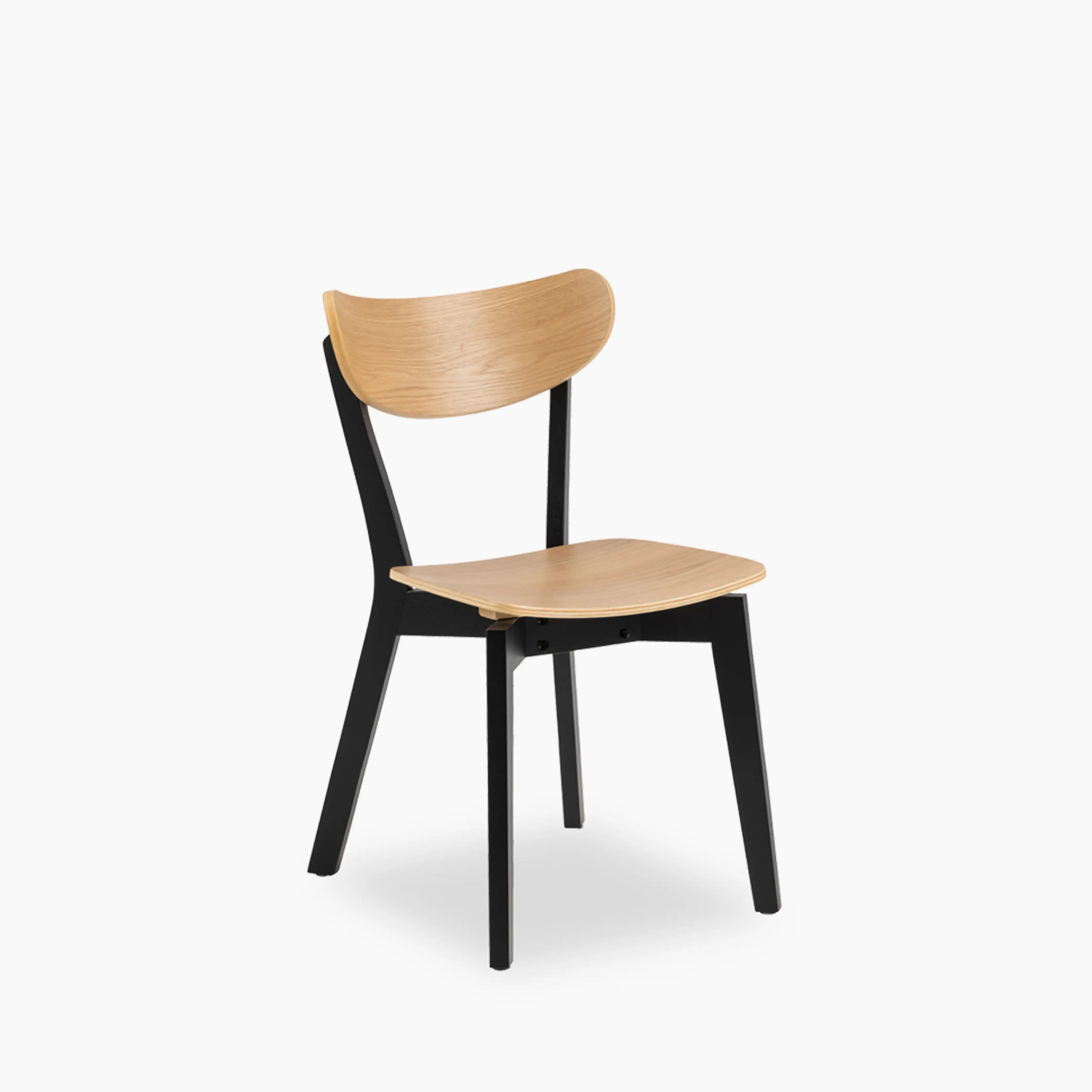 Roxby Wooden Dining Chair | Oak & Black