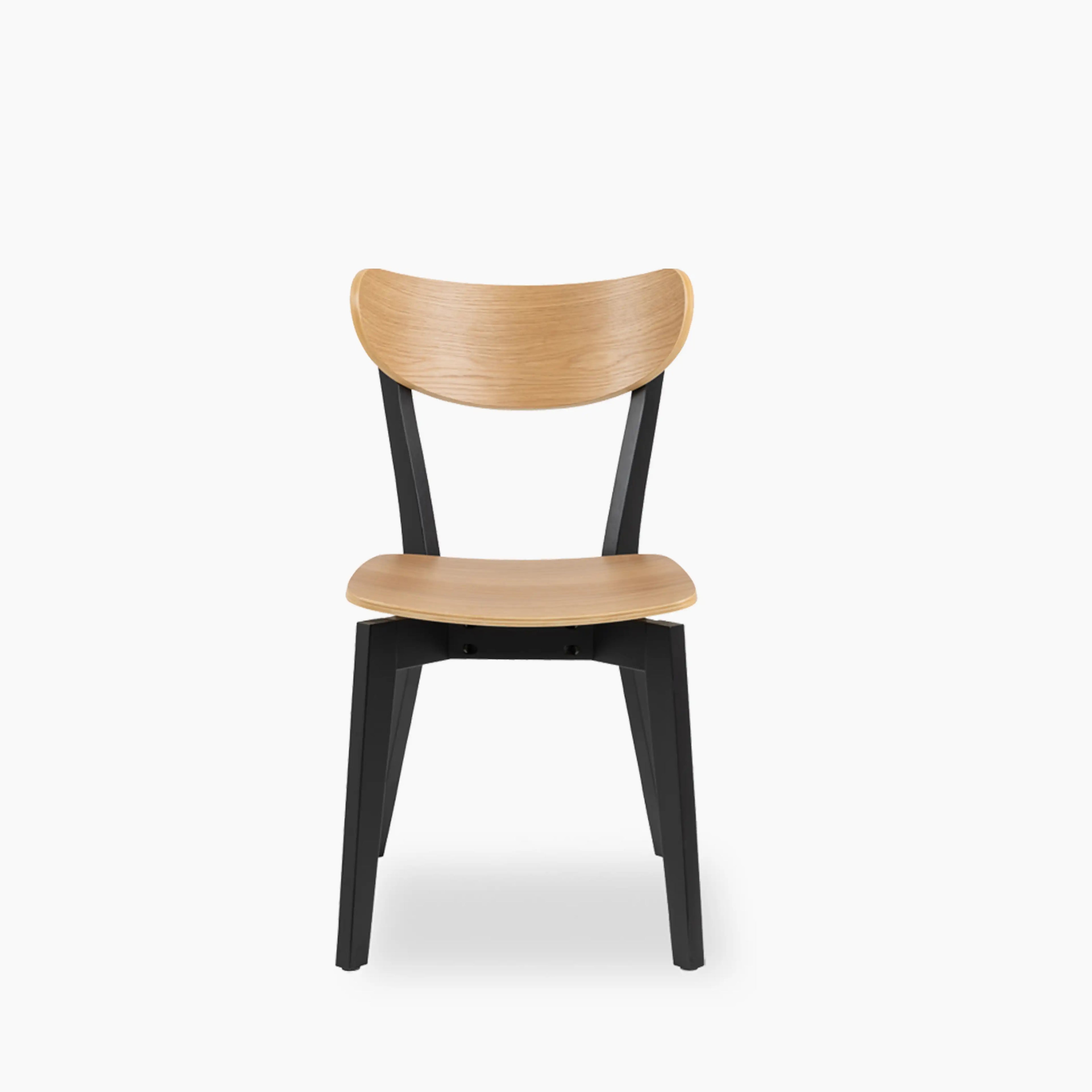 Roxby Wooden Dining Chair | Oak & Black