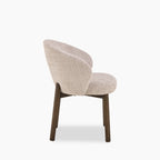 Darlene Dining Chair | Natural Chunky Weave Fabric & Smoked Walnut