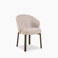 Darlene Dining Chair | Natural Chunky Weave Fabric & Smoked Walnut