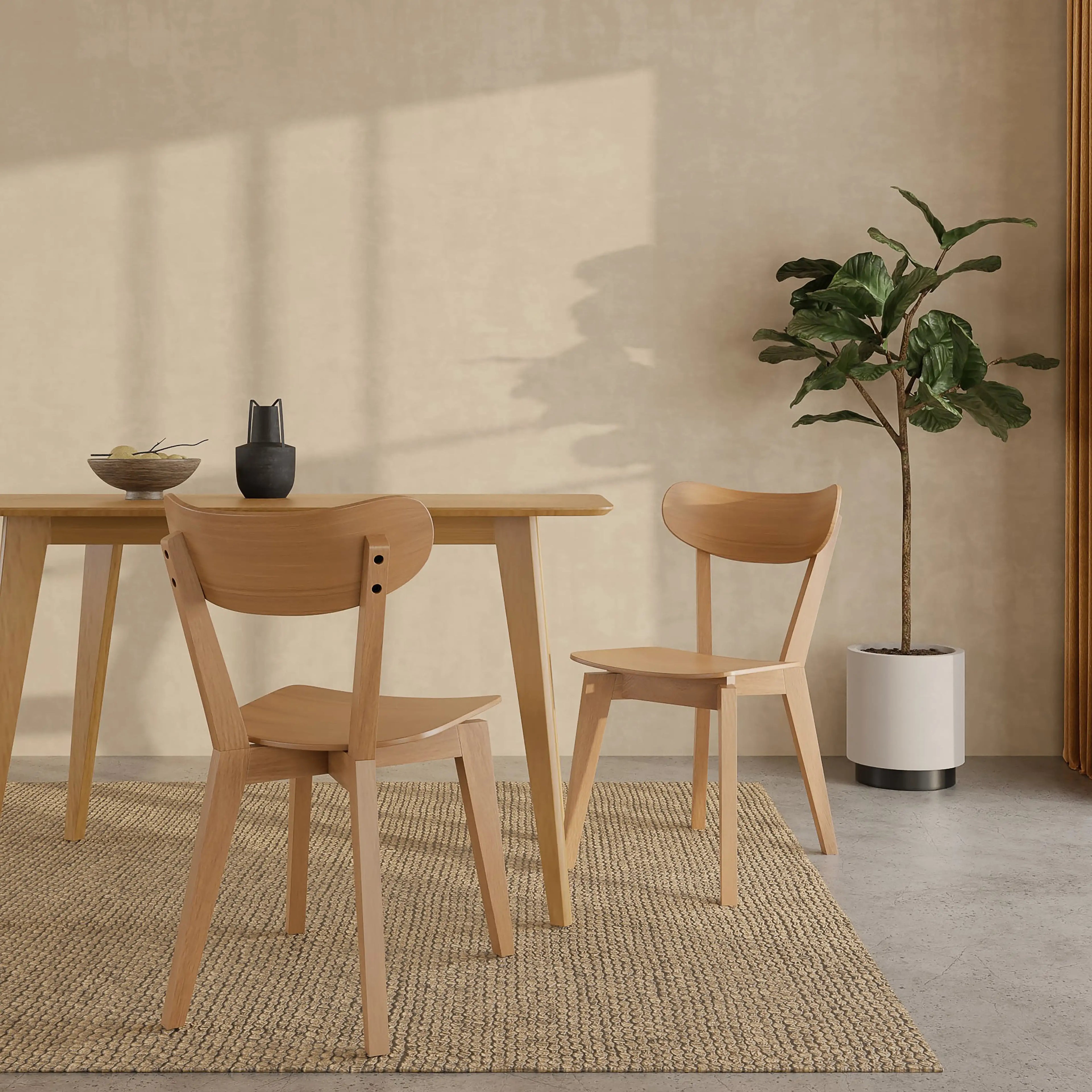 Roxby Wooden Dining Chair | Oak