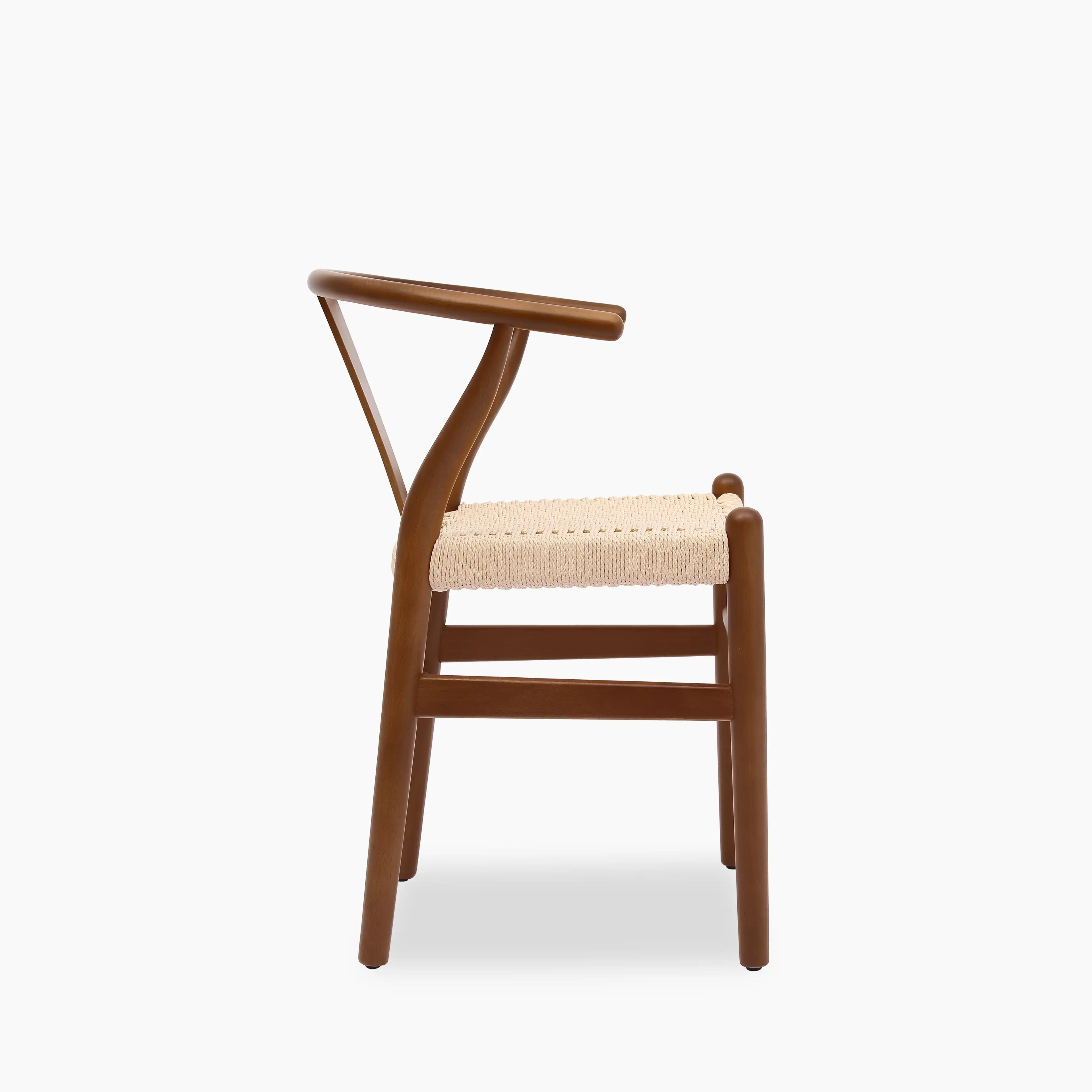 Bjorn Wooden Dining Chair | Natural Weave & Walnut