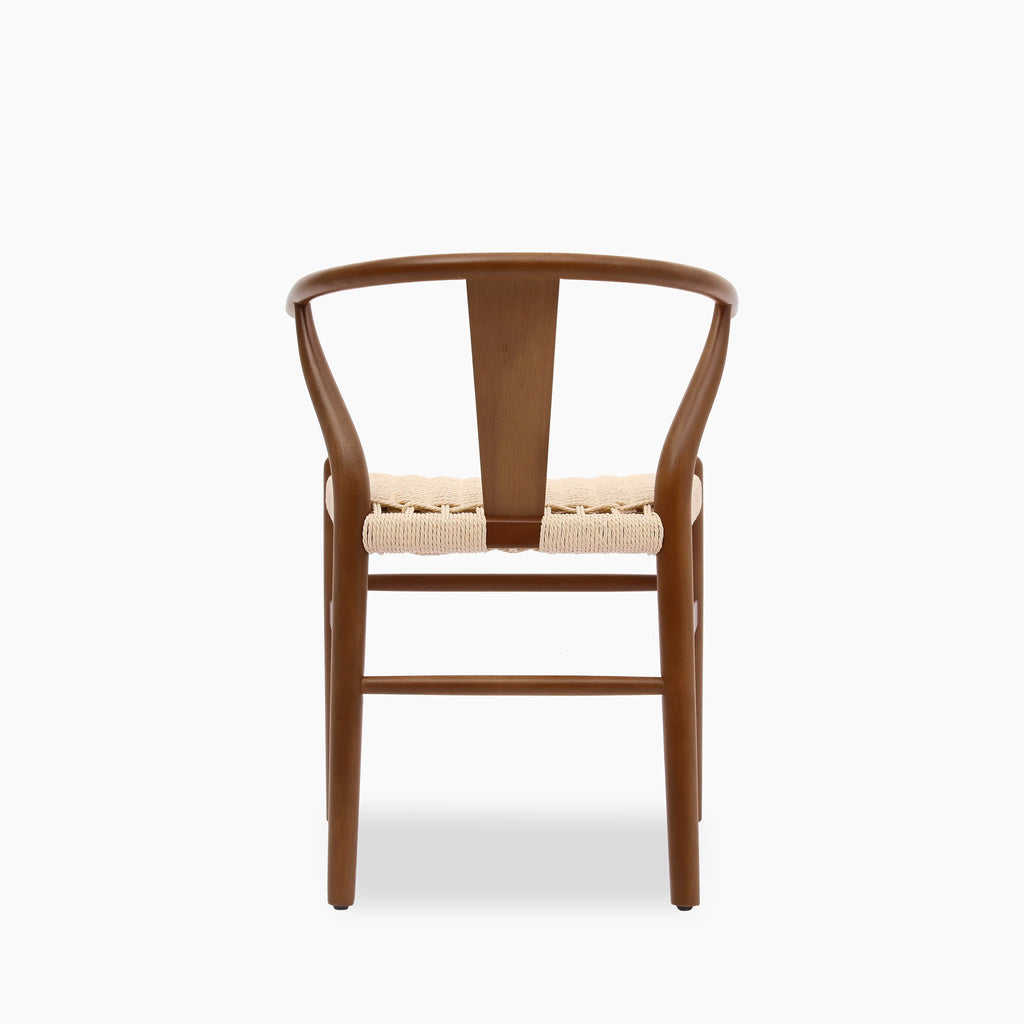 Bjorn Wooden Dining Chair | Natural Weave & Walnut