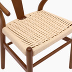 Bjorn Wooden Dining Chair | Natural Weave & Walnut