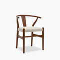 Bjorn Wooden Dining Chair | Speckled Stone Sustainable Boucle & Walnut