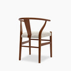 Bjorn Wooden Dining Chair | Speckled Stone Sustainable Boucle & Walnut