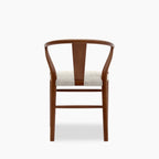 Bjorn Wooden Dining Chair | Speckled Stone Sustainable Boucle & Walnut