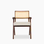 Cary Wooden Carver Dining Chair | Speckled Stone Sustainable Boucle & Walnut