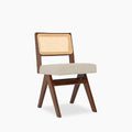 Cary Wooden Dining Chair | Speckled Stone Sustainable Boucle & Walnut