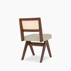 Cary Wooden Dining Chair | Speckled Stone Sustainable Boucle & Walnut