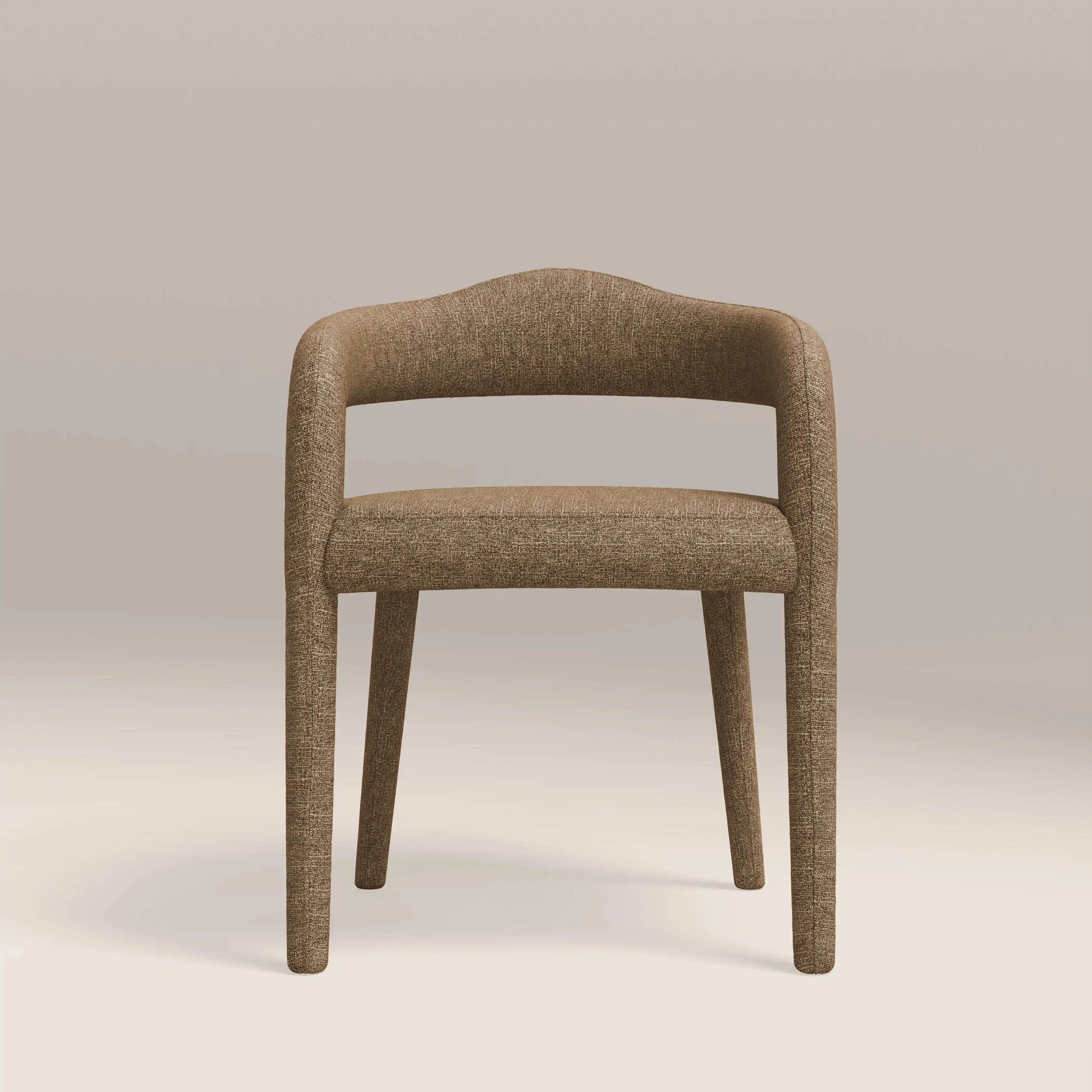 Ophelia Carver Dining Chair | Speckled Cappuccino Boucle