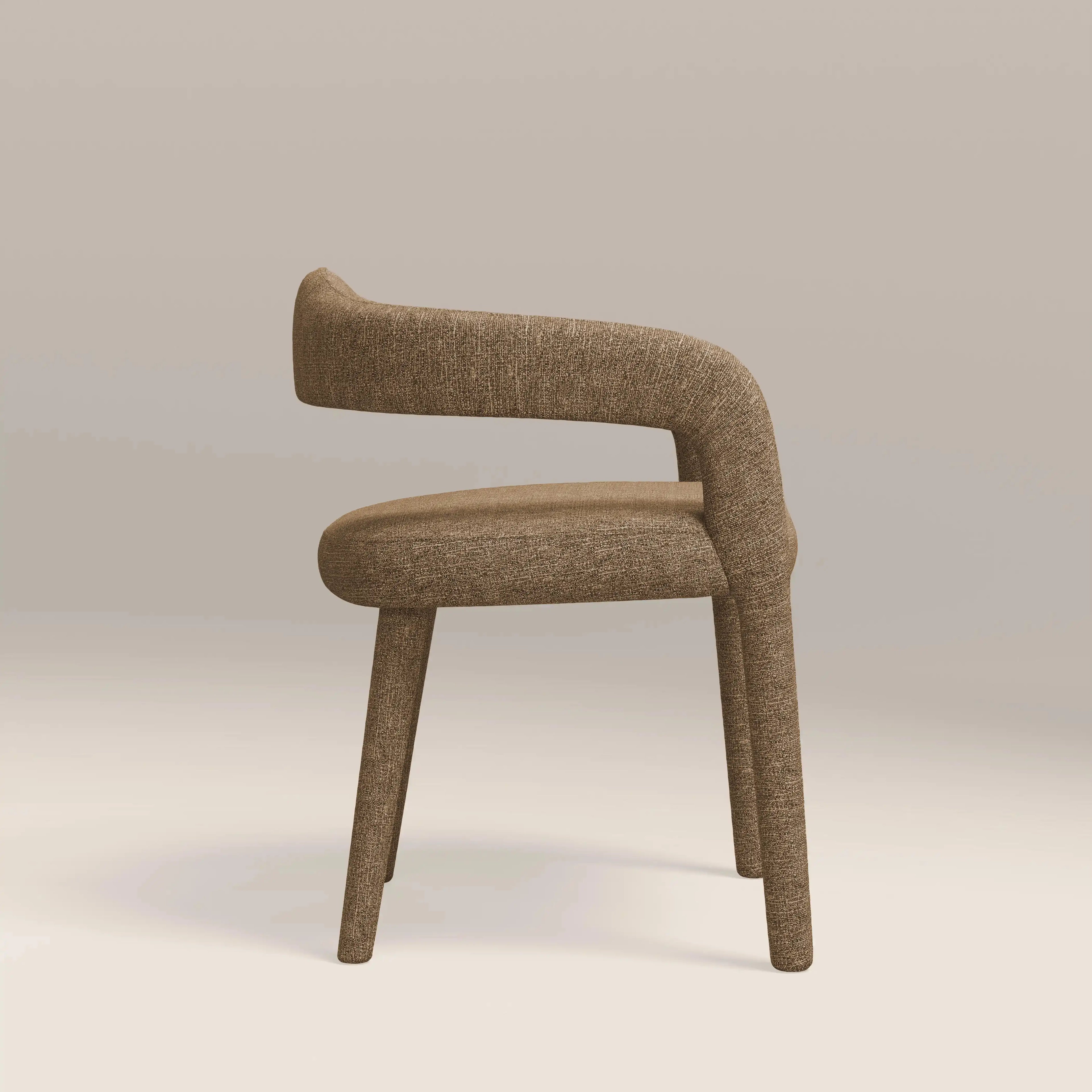 Ophelia Carver Dining Chair | Speckled Cappuccino Boucle