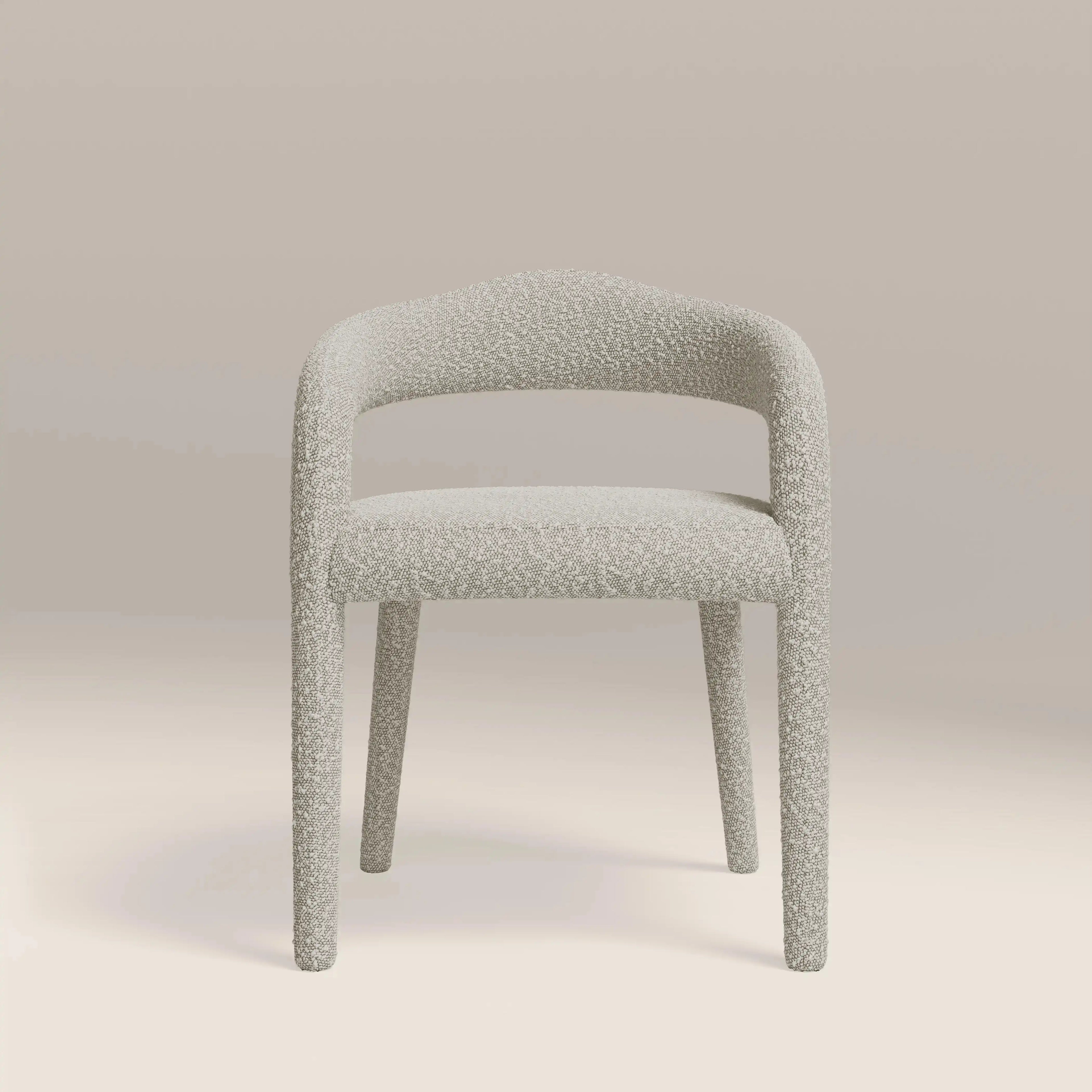 Ophelia Carver Dining Chair | Speckled Stone Sustainable Boucle
