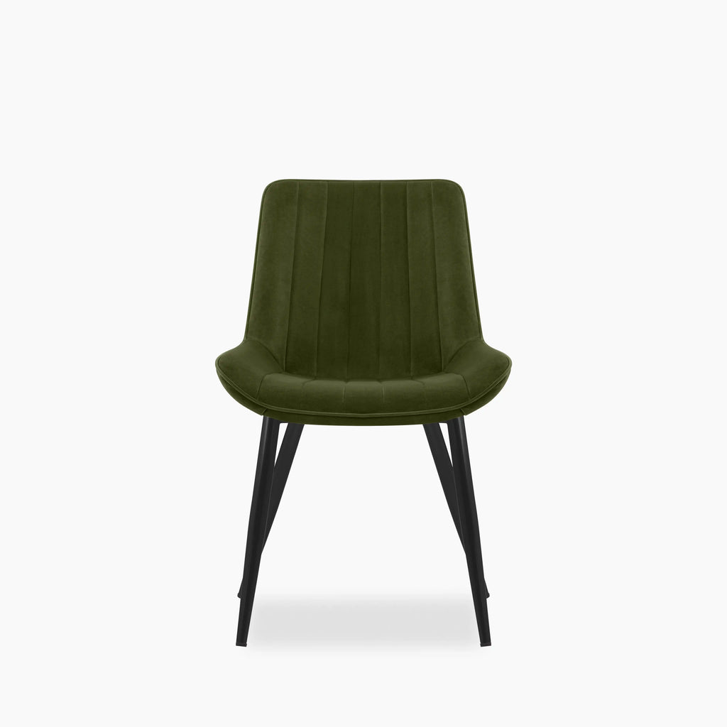 Taylor Dining Chair | Olive Green Sustainable Velvet