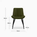 Taylor Dining Chair | Olive Green Sustainable Velvet