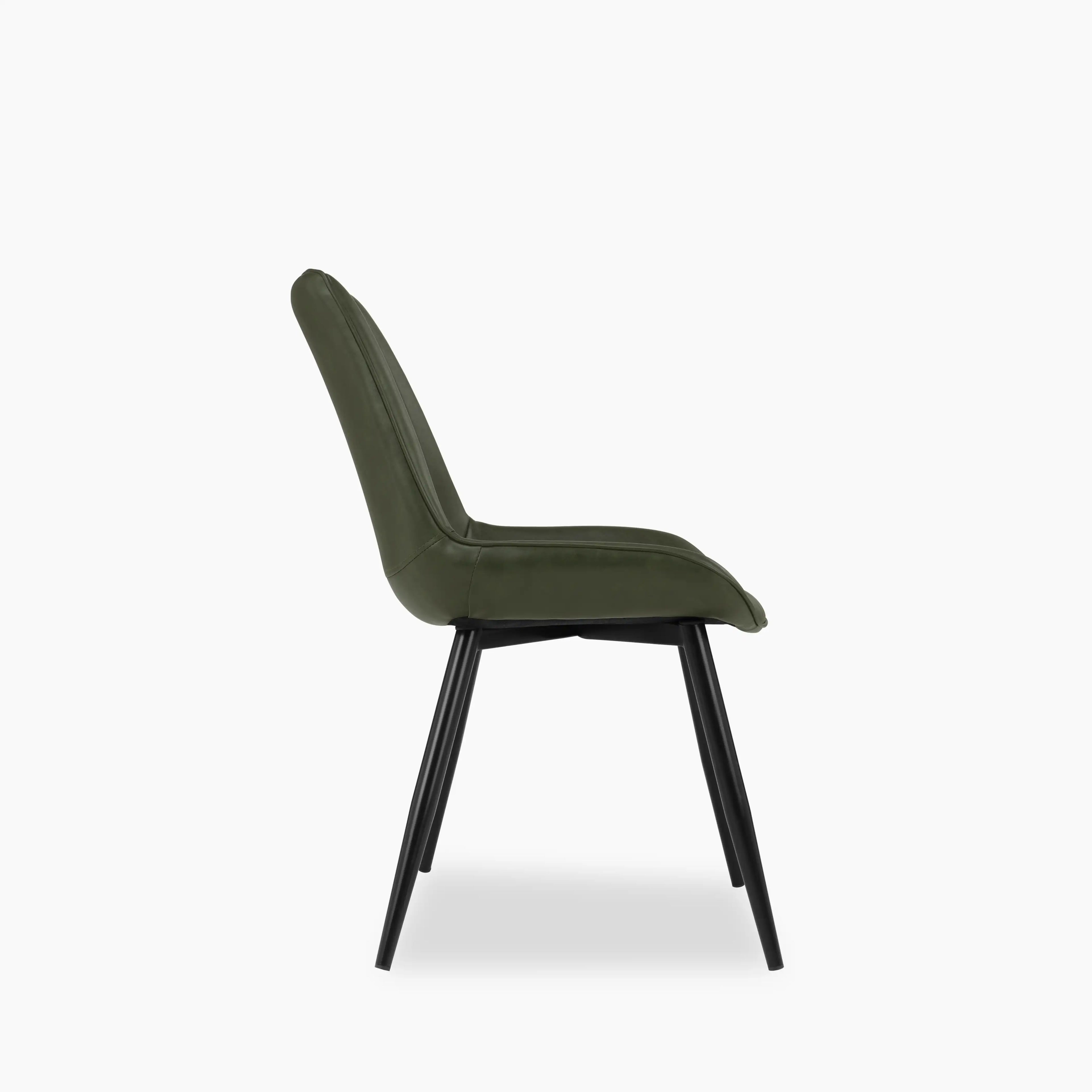 Taylor Dining Chair | Vintage Green Faux Leather