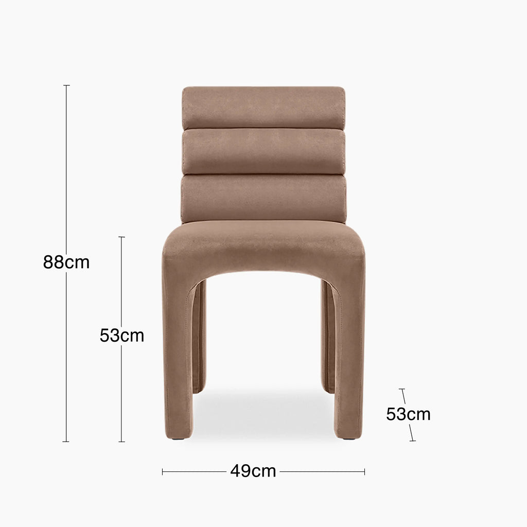 Arlo Dining Chair | Taupe Sustainable Velvet