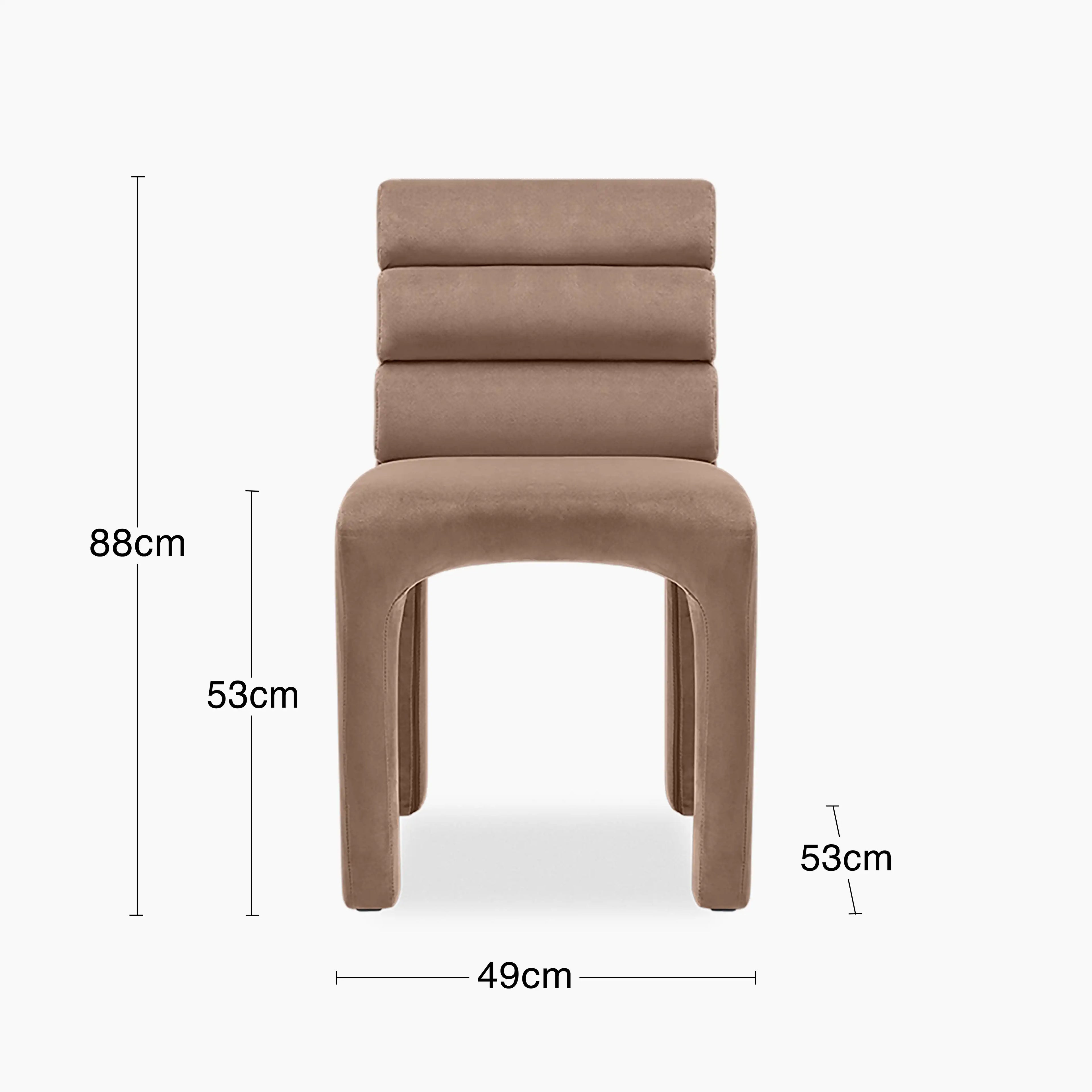 Arlo Dining Chair | Taupe Sustainable Velvet