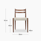 Caleb Wooden Dining Chair | Speckled Stone Sustainable Boucle & Walnut