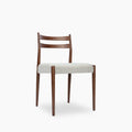 Caleb Wooden Dining Chair | Speckled Stone Sustainable Boucle & Walnut