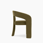 Bellamy Carver Dining Chair | Moss Green Sustainable Mohair Velvet