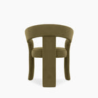 Bellamy Carver Dining Chair | Moss Green Sustainable Mohair Velvet