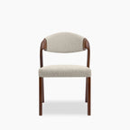 Kennedy Dining Chair | Speckled Stone Sustainable Boucle & Walnut