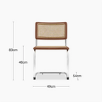Kenton Dining Chair | Walnut & Chrome