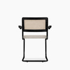 Kenton Carver Dining Chair | Speckled Stone Sustainable Boucle & Black