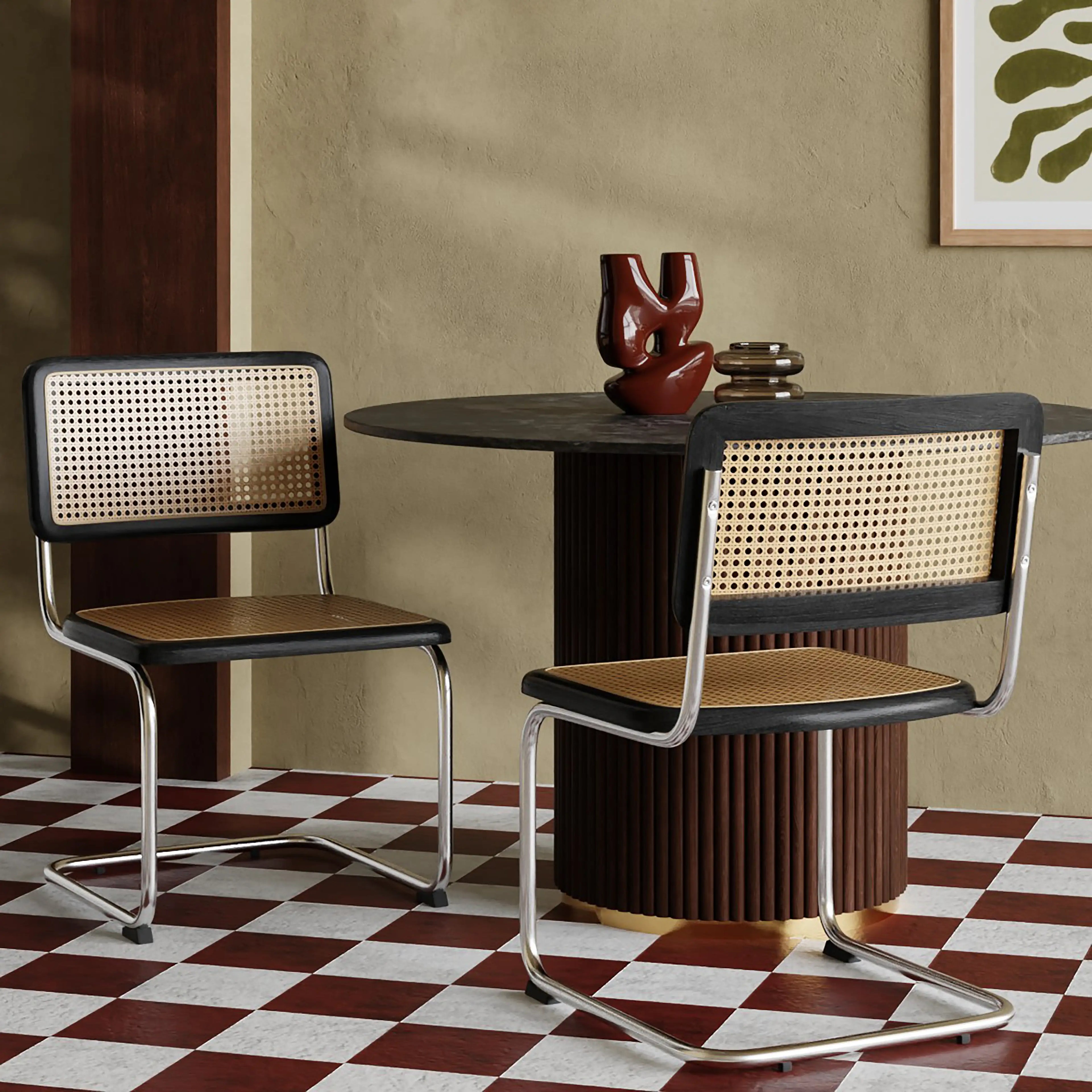 Kenton Dining Chair | Black & Chrome