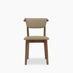 Nobu Dining Chair | Latte Sustainable Fabric & Walnut