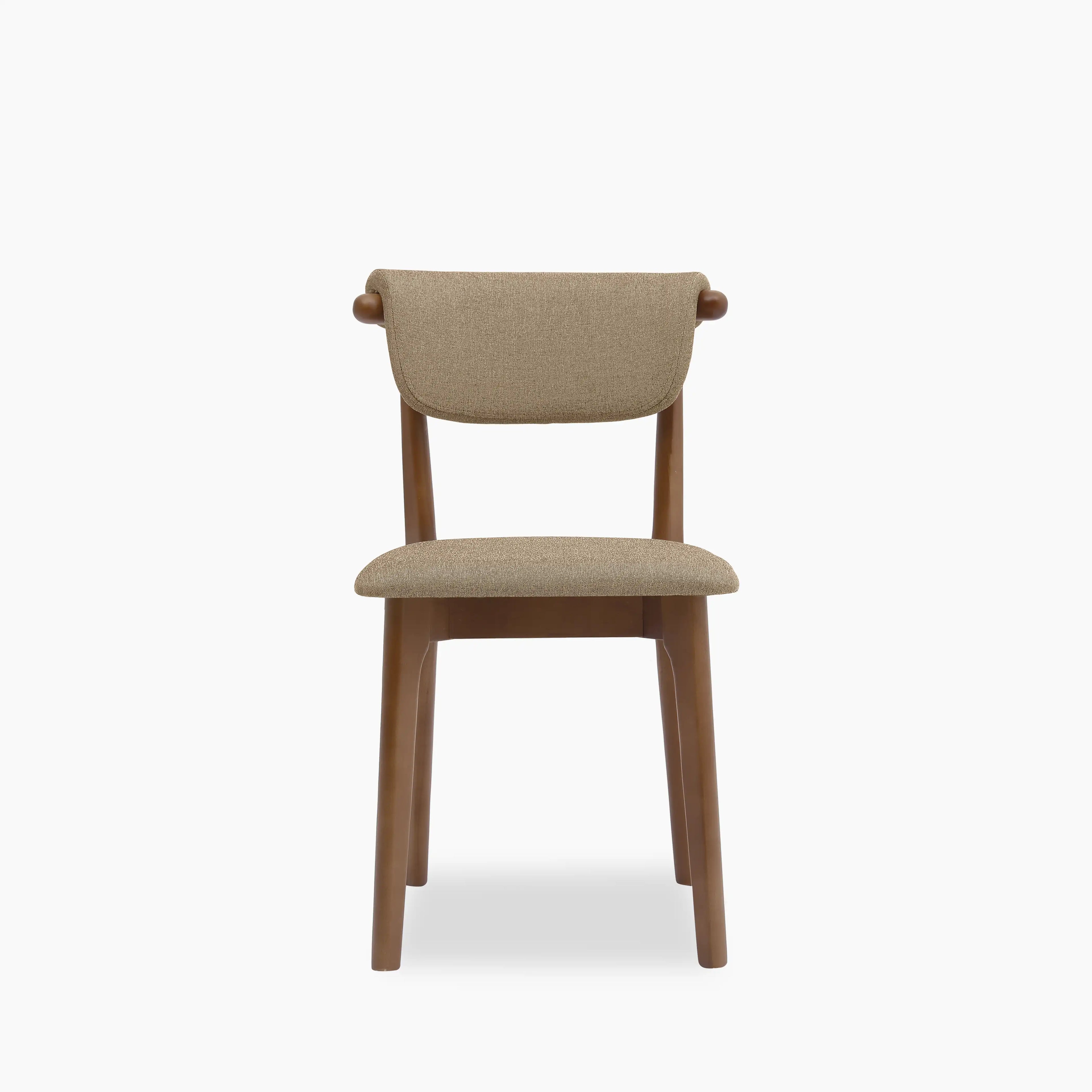 Nobu Dining Chair | Latte Sustainable Fabric & Walnut