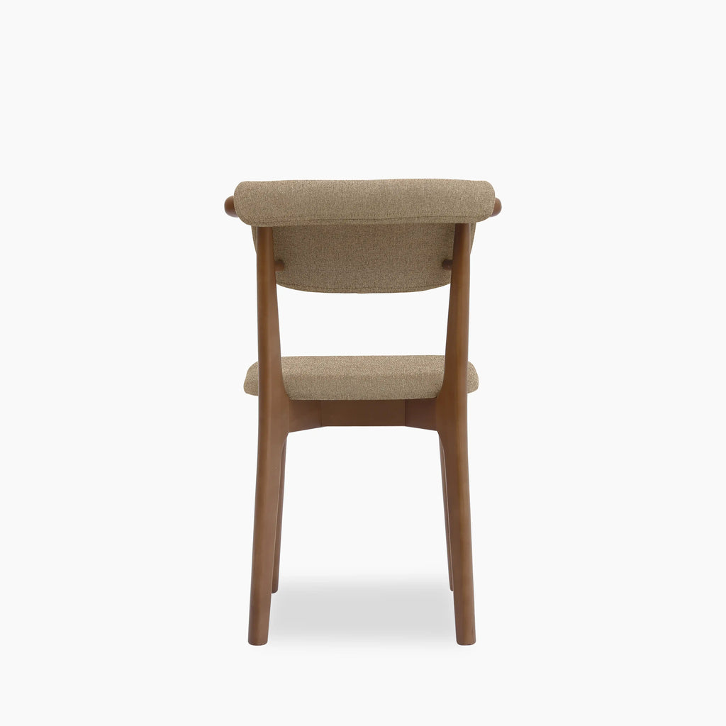 Nobu Dining Chair | Latte Sustainable Fabric & Walnut