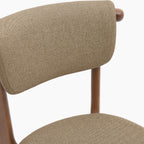 Nobu Dining Chair | Latte Sustainable Fabric & Walnut