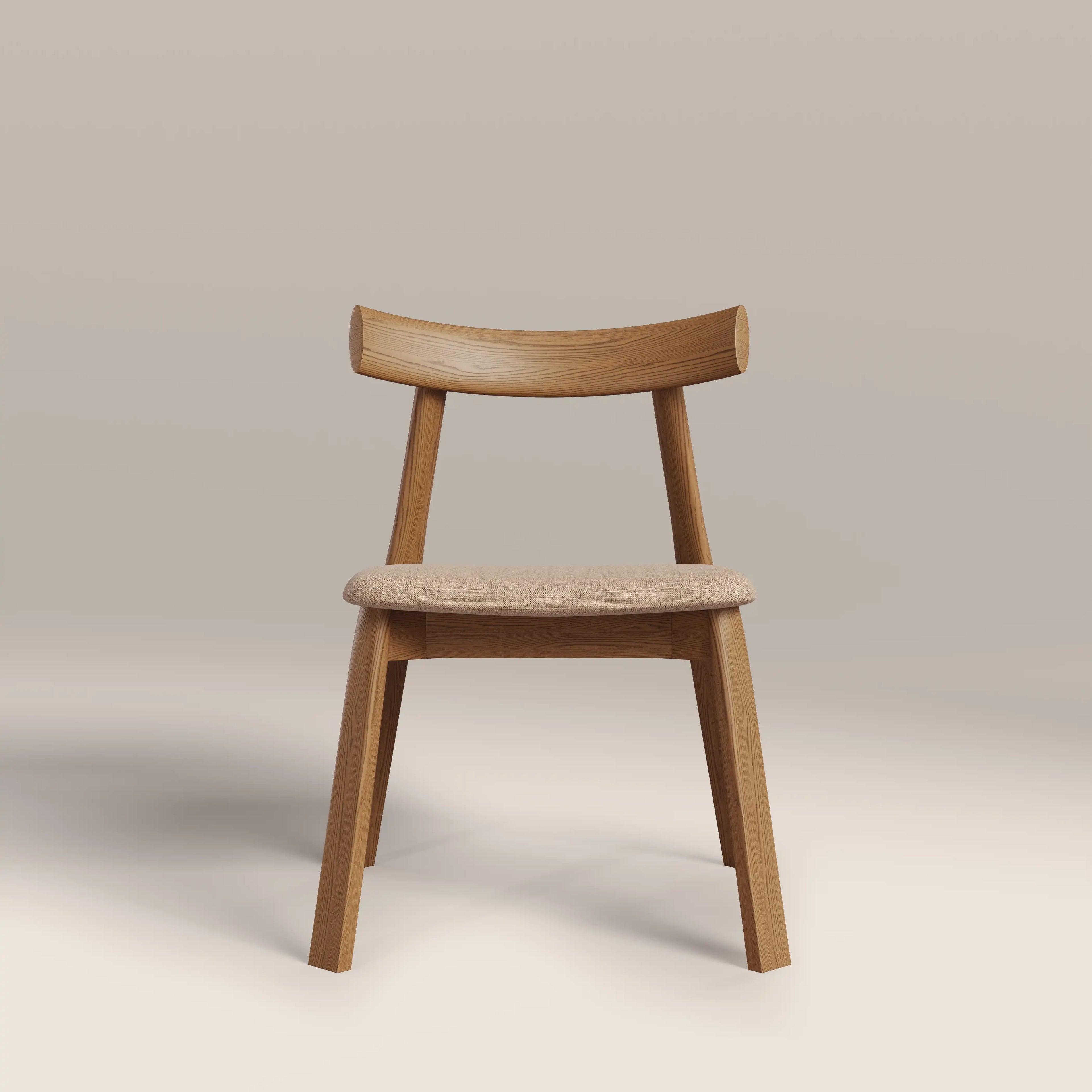 Clyde Wooden Dining Chair | Latte Sustainable Fabric & Oak