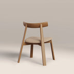 Clyde Wooden Dining Chair | Latte Sustainable Fabric & Oak