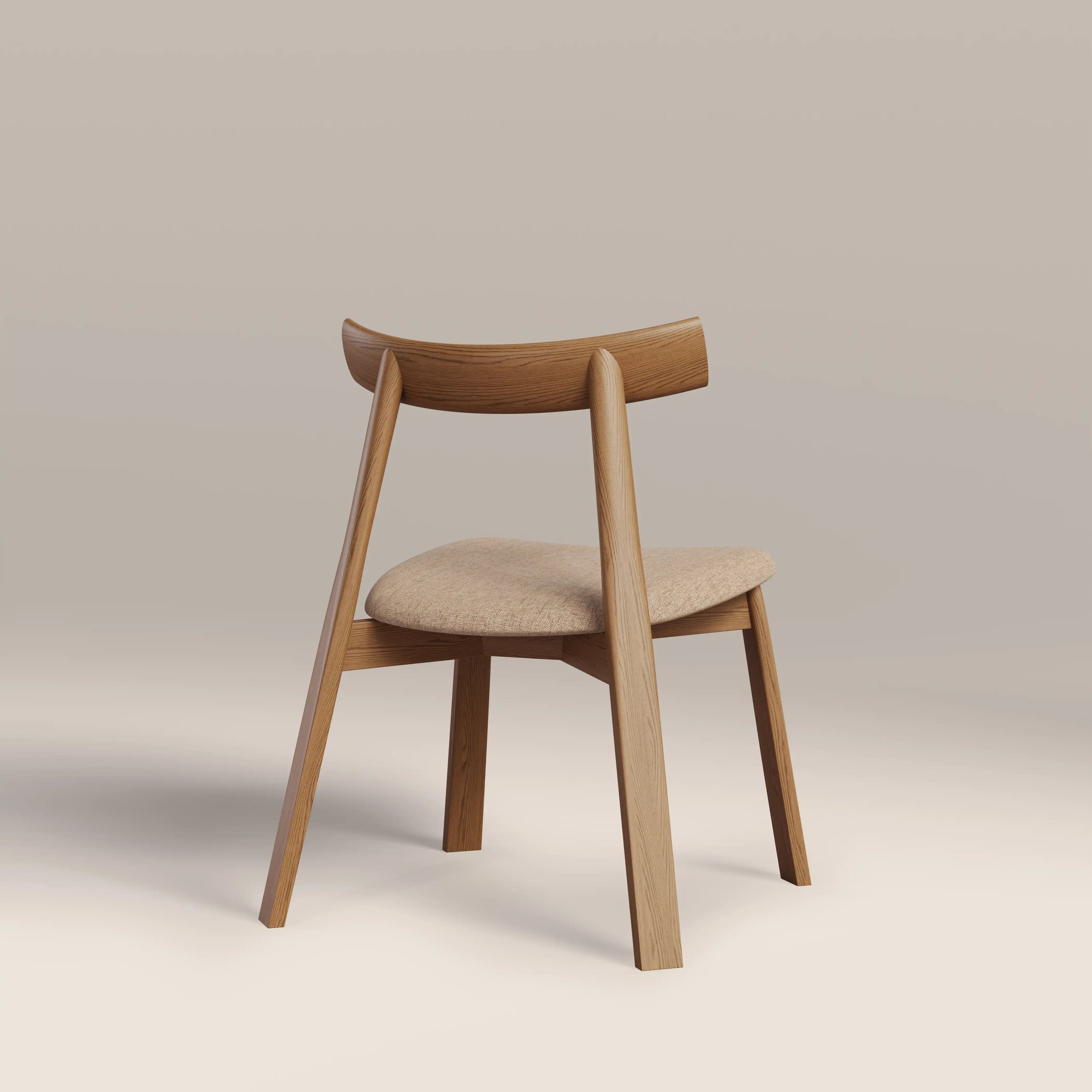 Clyde Wooden Dining Chair | Latte Sustainable Fabric & Oak