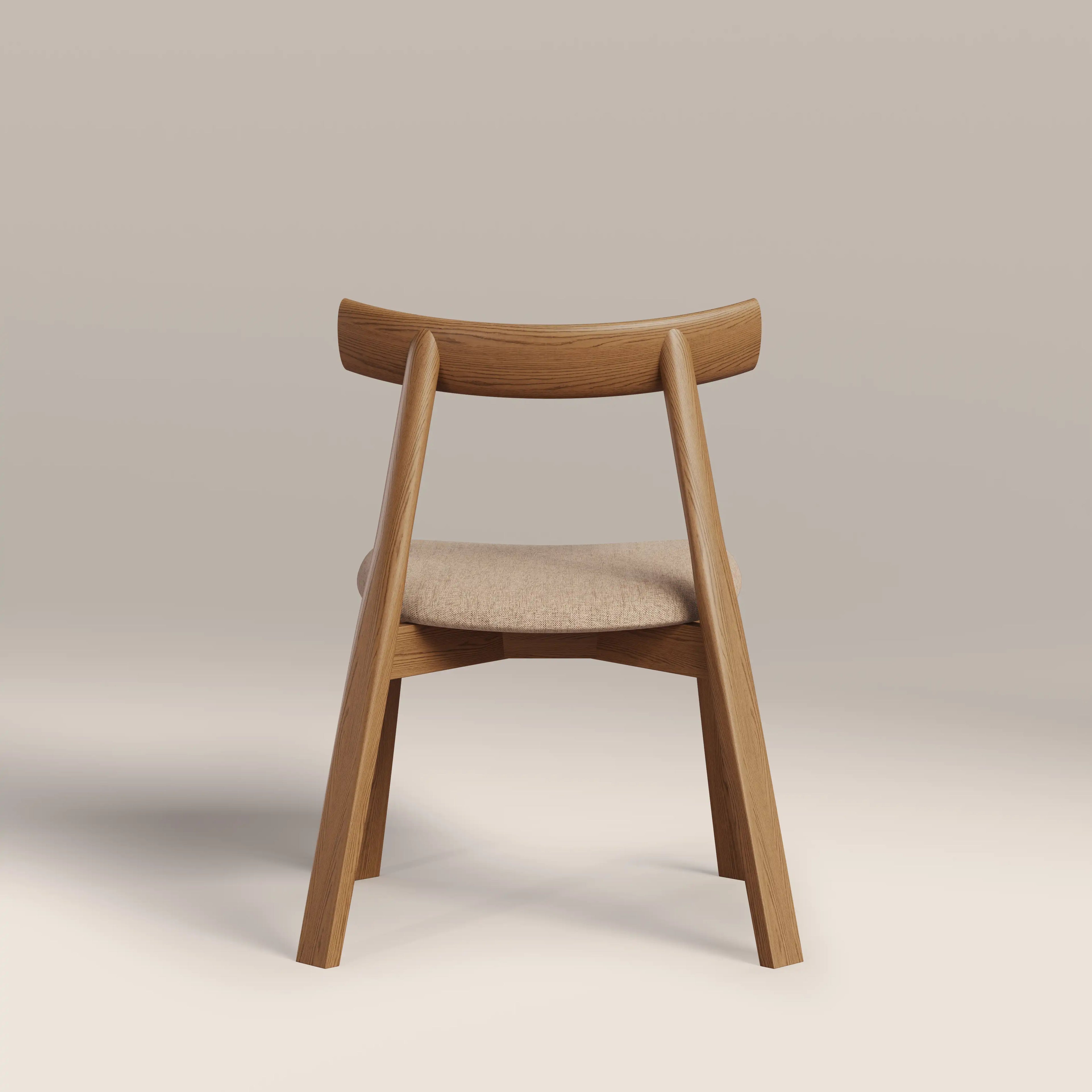 Clyde Wooden Dining Chair | Latte Sustainable Fabric & Oak